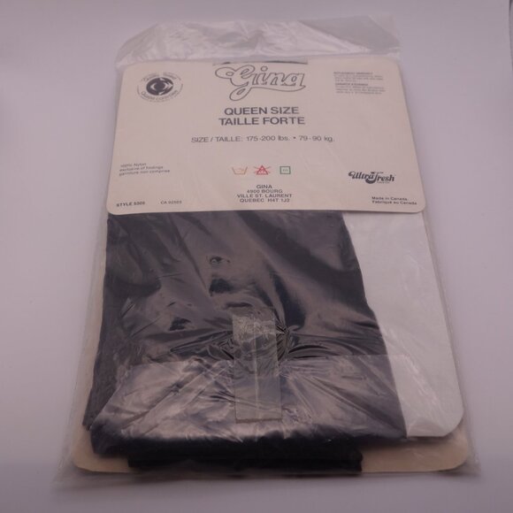 Gina Extra Special 15 DENIER QUEEN SIZE 175-200 lbs. SUPER SHEER Black - Picture 9 of 16